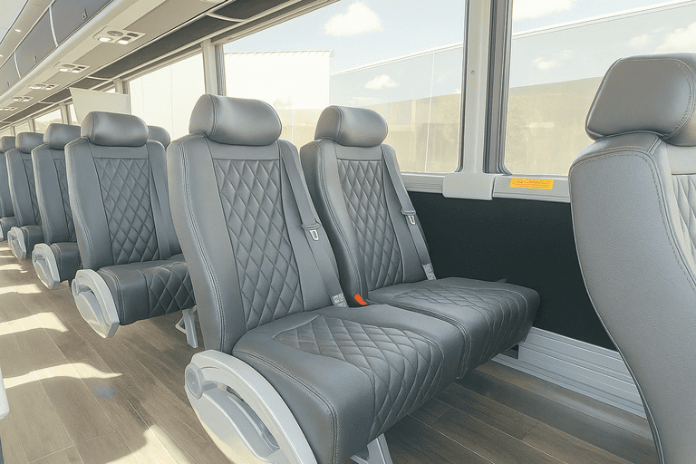 interior of Prescott Valley Charter Bus charter bus